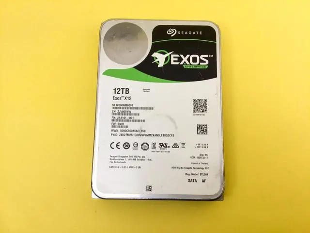 Main image of Seagate Exos X12 12TB 7200RPM SATA 6Gb/s 3.5" 256MB Internal HDD ST12000NM0007