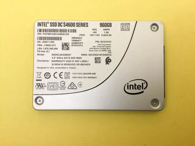 Main image of Intel DC S4600 Series 960GB 6Gb/s SATA 2.5" Internal SSD SSDSC2KG960G7