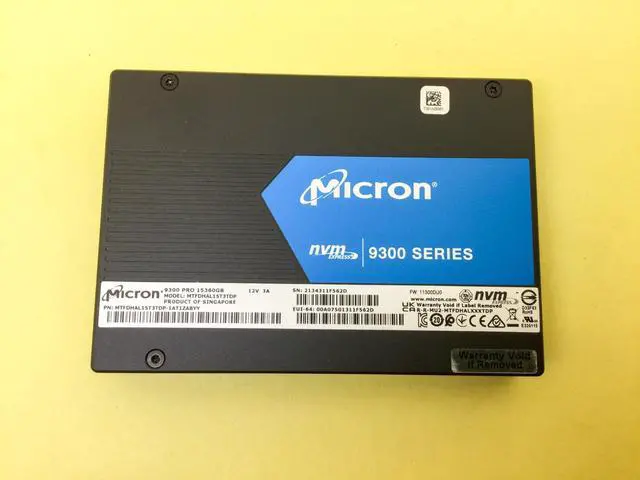 Main image of Micron 9300 Pro Series 15.36TB PCIe 3.0 NVMe 2.5'' U.2 SSD MTFDHAL15T3TDP
