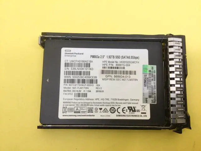 Main image of 868826-B21 HP 1.92TB SATA 6G READ INTENSIVE SFF (2.5IN) SC DS SSD 868930-001