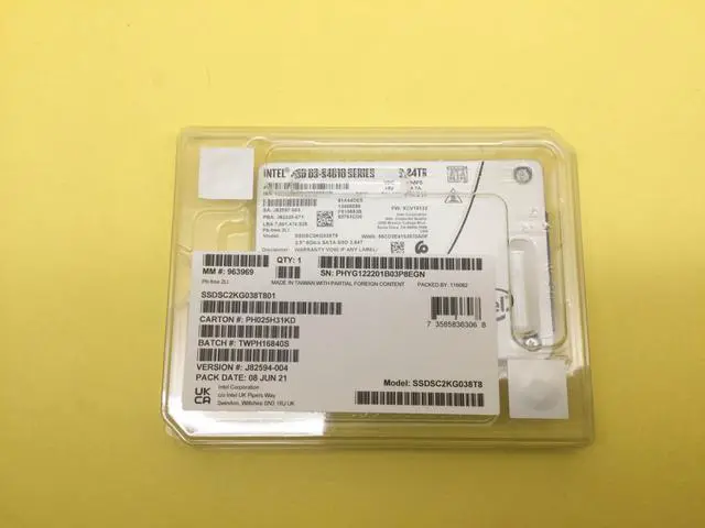 Main image of Intel D3-S4610 Series 3.84TB SATA 6Gb/s 2.5'' Internal SSD SSDSC2KG038T8
