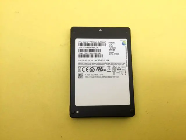 Alt view image 2 of 5 - (NOT FOR HOME PC!) Samsung PM1643 7.68TB SAS 12Gb/s 2.5" Internal Enterprise SSD MZ-ILT7T60