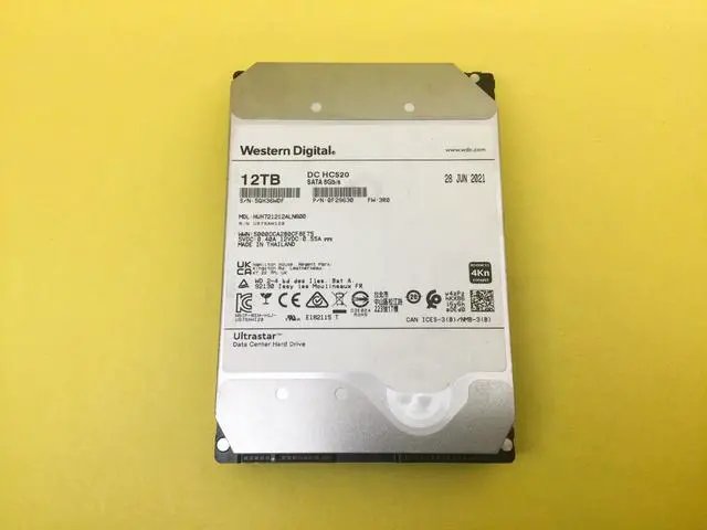 Main image of WD Ultrastar DC HC520 12TB 7.2K SATA 6Gb/s 3.5in 4Kn HDD HUH721212ALN600