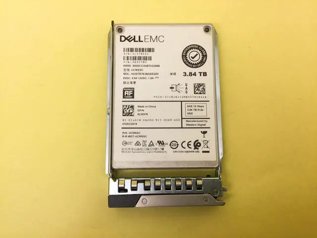 Main image of (NOT FOR HOME PC!) C4DFR Dell 3.84TB SAS 12Gbps Read Intensive 2.5in SSD 0C4DFR HUSTR7638ASS200