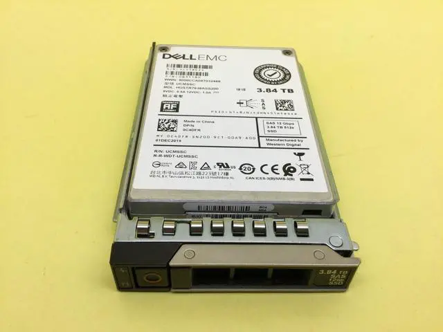 Alt view image 2 of 3 - (NOT FOR HOME PC!) C4DFR Dell 3.84TB SAS 12Gbps Read Intensive 2.5in SSD 0C4DFR HUSTR7638ASS200