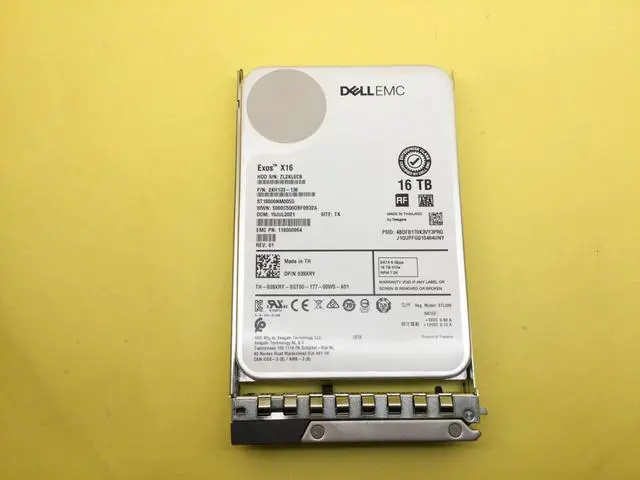 Main image of 39XRY DELL EMC 16TB 7.2K RPM SATA 6Gbps 3.5in 512e HDD ST16000NM005G w/ Gen 14th