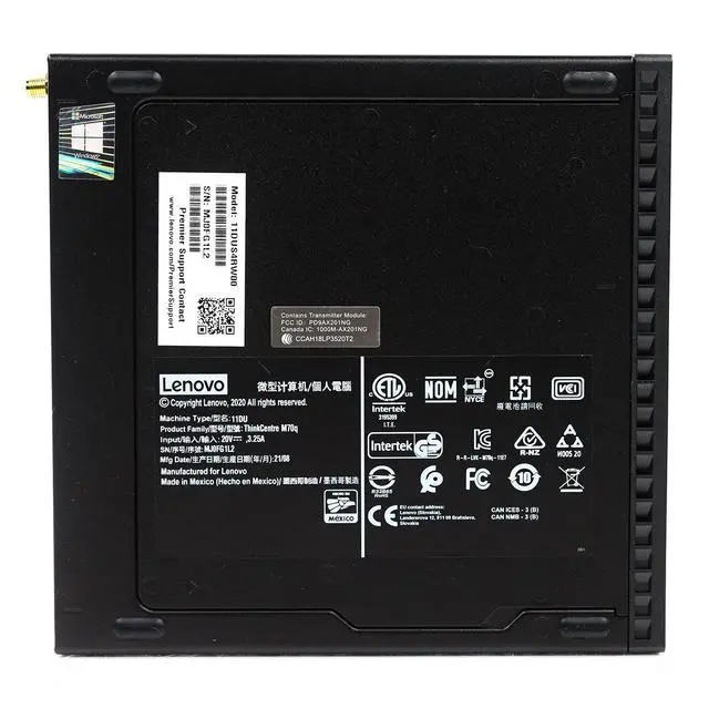 Alt view image 6 of 7 - Lenovo ThinkCentre M70q Tiny Desktop i5-10400T 2.00GHz 16GB 512GB M.2 Win 11 Pro