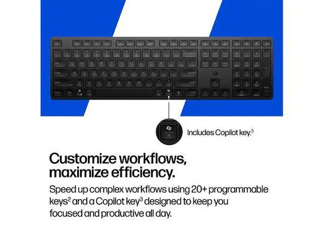 Alt view image 6 of 7 - HP 490K Multi-Device Dual-Mode Keyboard