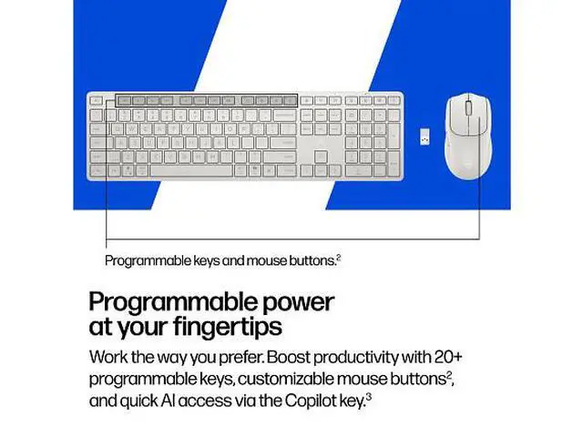 Alt view image 3 of 3 - HP Multi-Device Dual-Mode Mouse and Keyboard Combo 490C