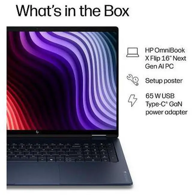 Alt view image 7 of 7 - HP OmniBook X Laptop Computer 16" 3K Touch Screen AMD Ryzen AI 9 32 GB memory;2