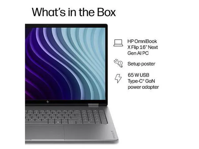 Alt view image 7 of 7 - HP OmniBook X Laptop Computer 16" 2K Touch Screen AMD Ryzen AI 7 24 GB memory;1
