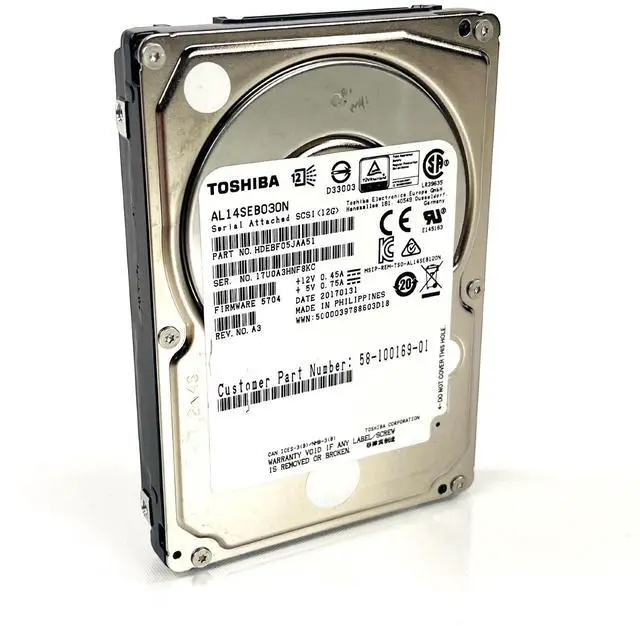 Main image of (NOT FOR HOME PC!) Toshiba AL13SEB300 300GB 10K RPM 2.5" SAS 6Gb/s Enterprise Server HDD HDEBC03JAA