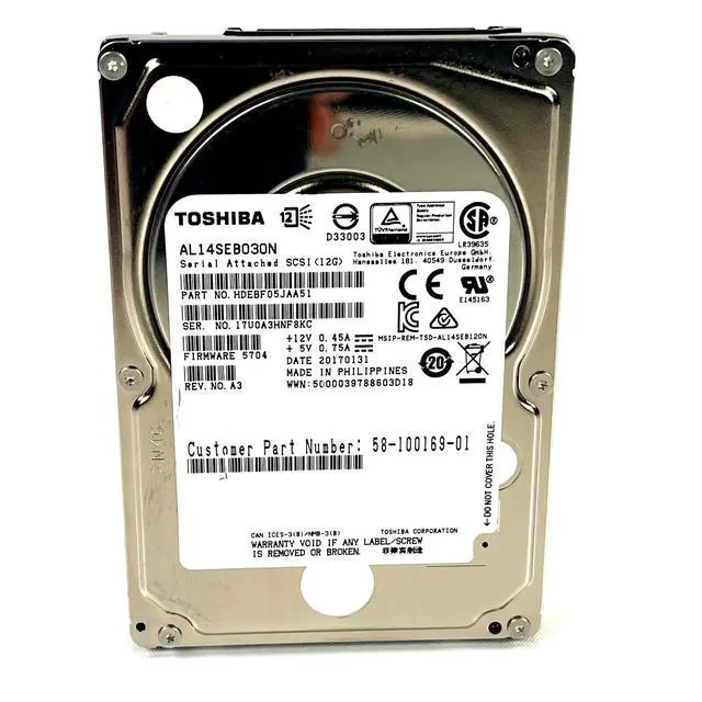 Alt view image 2 of 5 - (NOT FOR HOME PC!) Toshiba AL13SEB300 300GB 10K RPM 2.5" SAS 6Gb/s Enterprise Server HDD HDEBC03JAA
