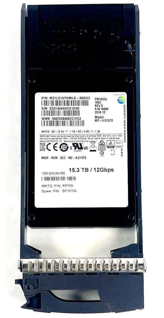 Main image of (NOT FOR HOME PC!) Samsung 15.3TB 2.5" 12Gb/s Server SAS SSD & Caddy MZ-ILS15THMLS-000G3 MZ-ILS15T0
