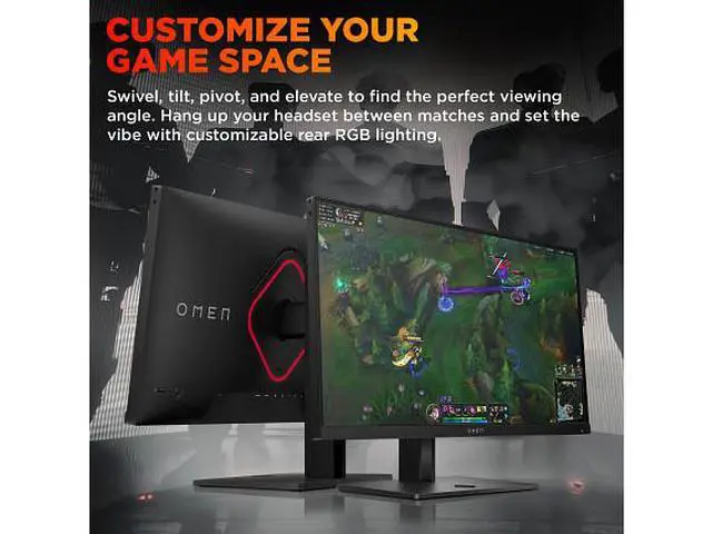 Alt view image 6 of 6 - OMEN 24.5inch FHD 360Hz Gaming Monitor - OMEN 25 24.5" FHD (1920 x 1080) 50-360