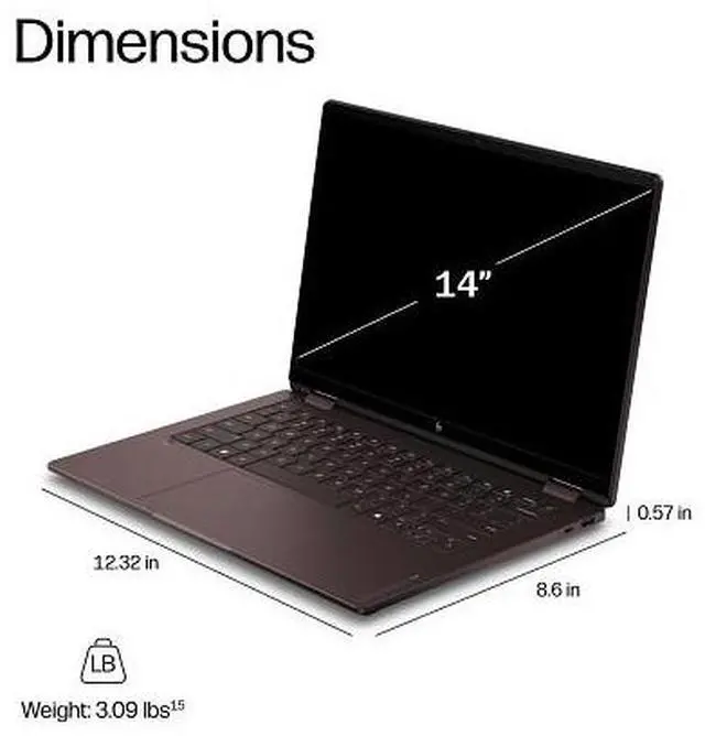 Alt view image 7 of 7 - HP OmniBook X Laptop Computer 14" 3K Touch Screen AMD Ryzen AI 9 32 GB memory;2