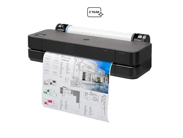 Alt view image 2 of 7 - HP DesignJet T210 Large Format 24" Plotter Printer Compact, High-Precision