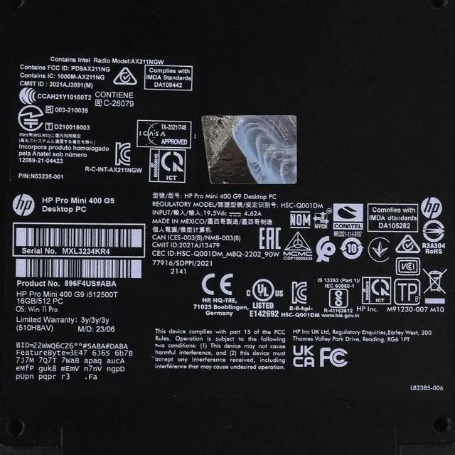 Alt view image 5 of 7 - HP ProDesk 400 G9 Mini Desktop WiFi Core i5-13500T 1.60GHz 16GB 512GB Win 11 Pro