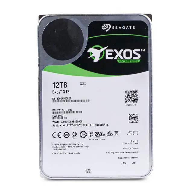 Alt view image 3 of 7 - (NOT FOR HOME PC!) Seagate Exos X12 12TB ST12000NM0027 7.2K RPM SAS 12Gb/s 512e 3.5" Enterprise HDD