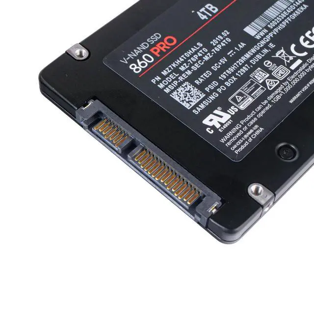Alt view image 7 of 7 - Samsung 860 PRO 4TB MZ7KH4T0HALS SATA 6Gb/s V-NAND MLC 0.6 DWPD 2.5" SSD