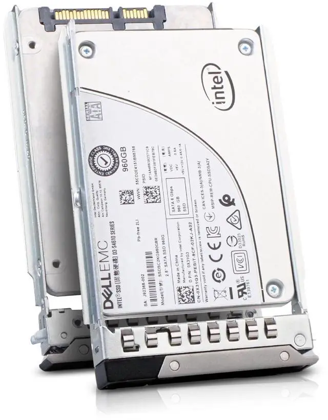Main image of Dell 960GB SATA 6Gb/s 3D TLC 3 DWPD 2.5" Enterprise Mixed Use SSD 0K624W G16