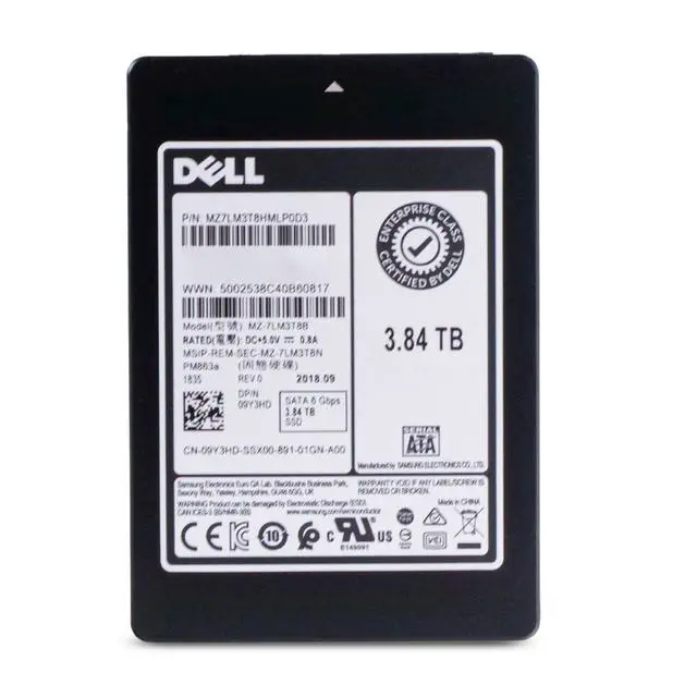Alt view image 4 of 7 - Dell/Samsung PM863a 3.84TB MZ7LM3T8HMLP0D3 SATA 6Gb/s 3D TLC 1.3 DWPD 2.5" SSD