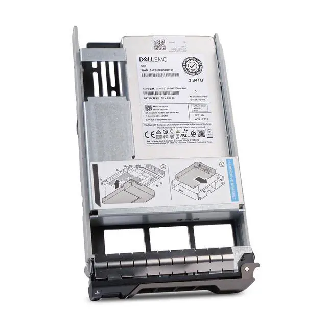 Alt view image 4 of 7 - Dell 3.84TB SATA 6Gb/s 3D TLC 1 DWPD 3.5" Read Intensive SSD 03GDK0 Hybrid G13