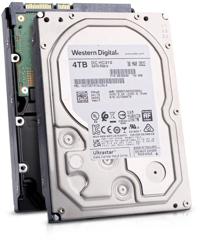 Main image of WD DC HC310 HUS726T4TALE6L4 0B36040 4TB 7.2K RPM SATA 6Gb/s 512e 3.5" HDD