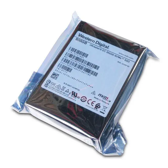 Alt view image 4 of 5 - WD DC SN200 800GB HUSMR7680BDP301 0TS1884 PCIe Gen 3.0x4 4GB/s MLC NVMe 2.5" SSD