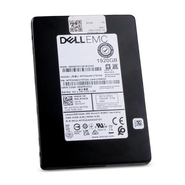 Alt view image 4 of 7 - Dell/Micron 5300 PRO 1.92TB MTFDDAK1T9TDS SATA 6Gb/s 3D TLC 512e 2.5" SSD
