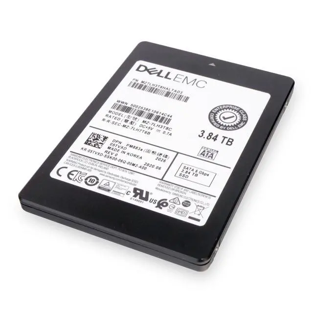 Alt view image 6 of 7 - Dell/Samsung 3.84TB PM883a MZ7LH3T8HALTAD3 SATA 6Gb/s 3D TLC 1 DWPD 2.5" SSD