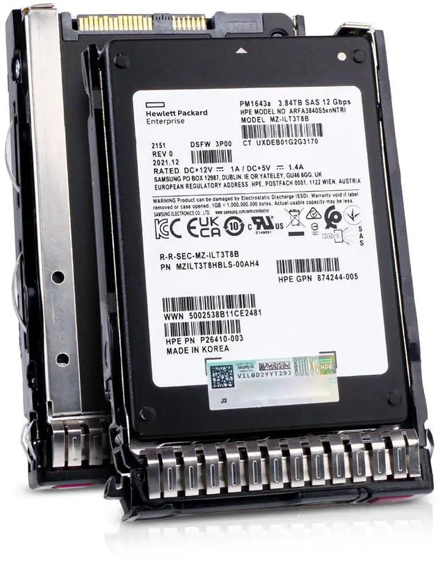 Main image of (NOT FOR HOME PC!) HP Generation 8 3.84TB P49034-K21 SAS 12Gb/s 3D TLC 1 DWPD 2.5" SSD