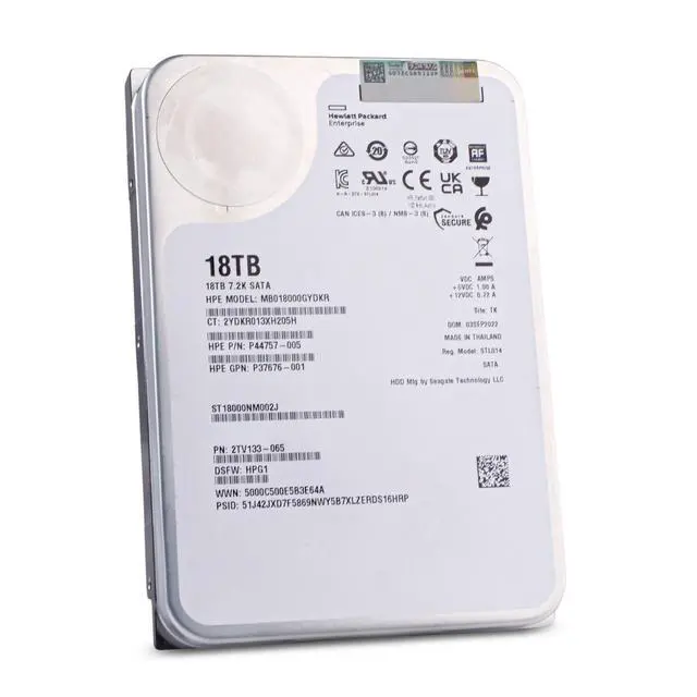 Alt view image 2 of 7 - HP/Seagate Exos X18 ST18000NM002J 18TB 7.2K RPM SATA 6Gb/s 512e 256MB 3.5" HDD