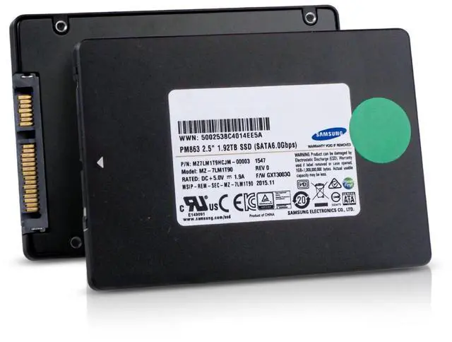 Main image of Samsung PM863 1.92TB MZ7LM1T9HCJM SATA 6Gb/s 3D TLC 1 DWPD 2.5" Enterprise SSD