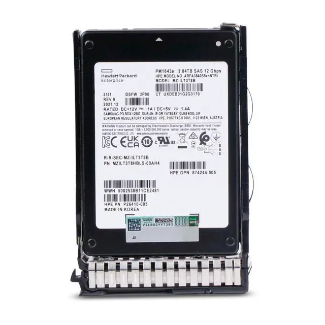 Alt view image 3 of 7 - (NOT FOR HOME PC!) HP Generation 8 3.84TB P49034-X21 SAS 12Gb/s 3D TLC 1 DWPD 2.5" SSD