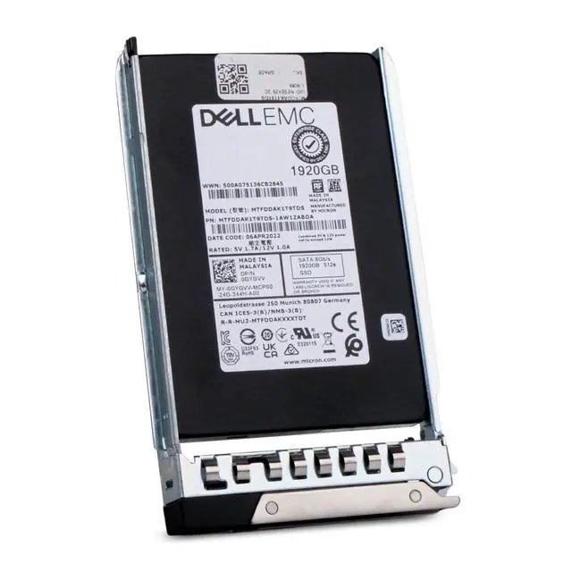 Alt view image 4 of 7 - Dell 1.92TB SATA 6Gb/s 3D TLC 512e 1.5 DWPD 2.5" Enterprise SSD 0GYGVV G16