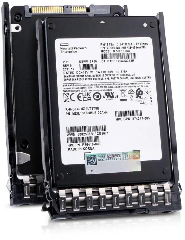 Main image of (NOT FOR HOME PC!) HP Generation 11 3.84TB P40508-H21 SAS 12Gb/s 3D TLC 1 DWPD 2.5" SSD