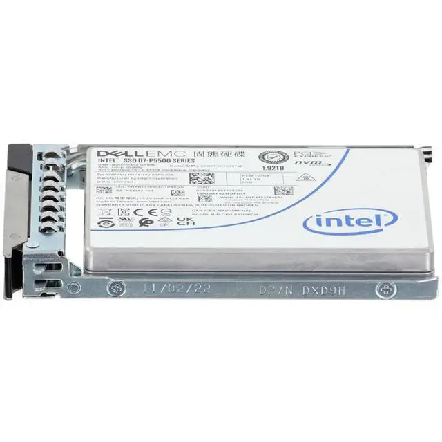 Alt view image 3 of 5 - WPP9G-CP1 Dell 1.92TB Enterprise NVMe Gen4 RI TLC 2.5 SSD D7-P5500 CPO
