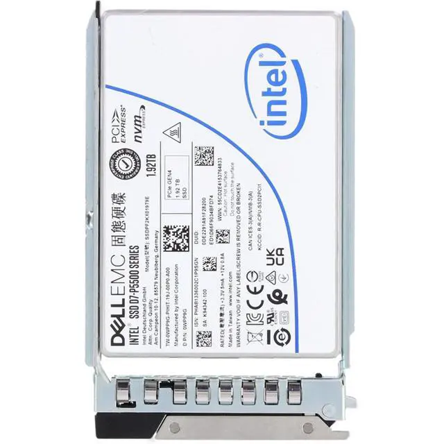 Alt view image 5 of 5 - WPP9G-CP1 Dell 1.92TB Enterprise NVMe Gen4 RI TLC 2.5 SSD D7-P5500 CPO