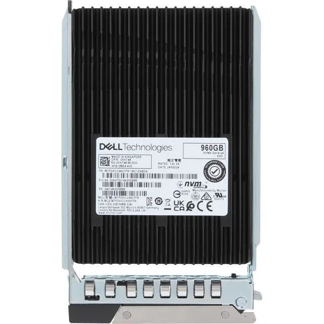 Alt view image 5 of 5 - KXT48-CDL Dell 960GB Data Center NVMe Gen4 RI TLC 2.5 SSD 7450 Pro
