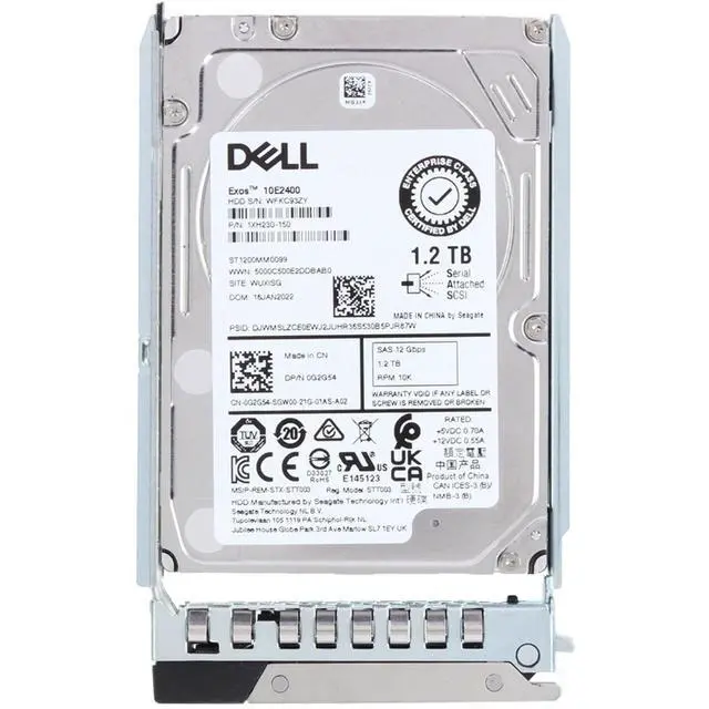 Alt view image 5 of 7 - (NOT FOR HOME PC!) G2G54) -CO3 Dell 1.2TB 10K 512n 12Gbps SAS 2.5 HDD Exos 10E2400 CPO