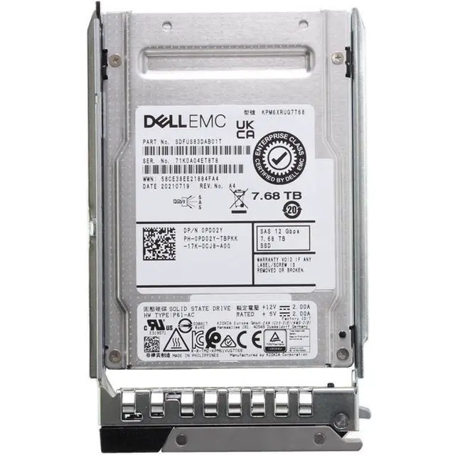 Alt view image 5 of 5 - (NOT FOR HOME PC!) PD02Y-CDL Dell 7.68TB 12/24Gbps SAS RI TLC 2.5 SSD KPM6XRUG7T68