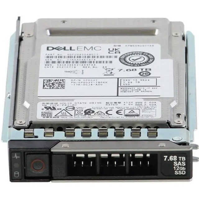 Alt view image 2 of 5 - (NOT FOR HOME PC!) PD02Y-CDL Dell 7.68TB 12/24Gbps SAS RI TLC 2.5 SSD KPM6XRUG7T68