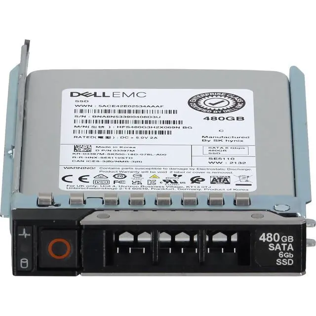 Alt view image 2 of 5 - 3397M-CDL Dell 480GB 6Gbps SATA RI TLC 7mm 2.5 SSD SE5110