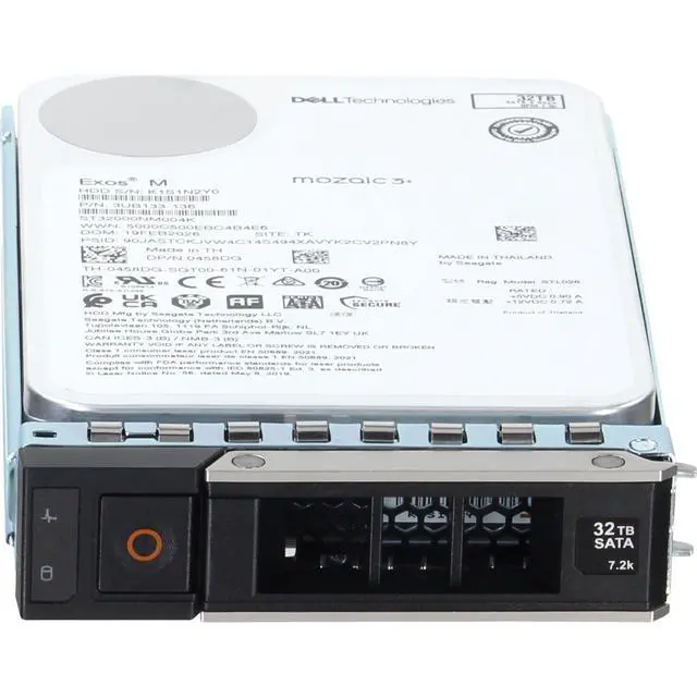 Alt view image 2 of 5 - 458DG-CDN Dell 32TB 7.2K 512e 6Gbps SATA 3.5 HDD Exos M