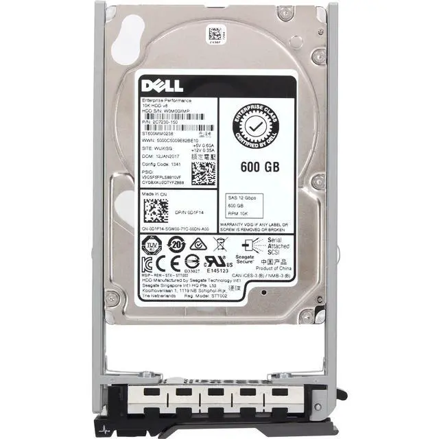 Alt view image 5 of 5 - (NOT FOR HOME PC!) D1F14-CP3 Dell 600GB 10K 512n 12Gbps SAS 2.5 HDD Ent. Perf. v8 CPO