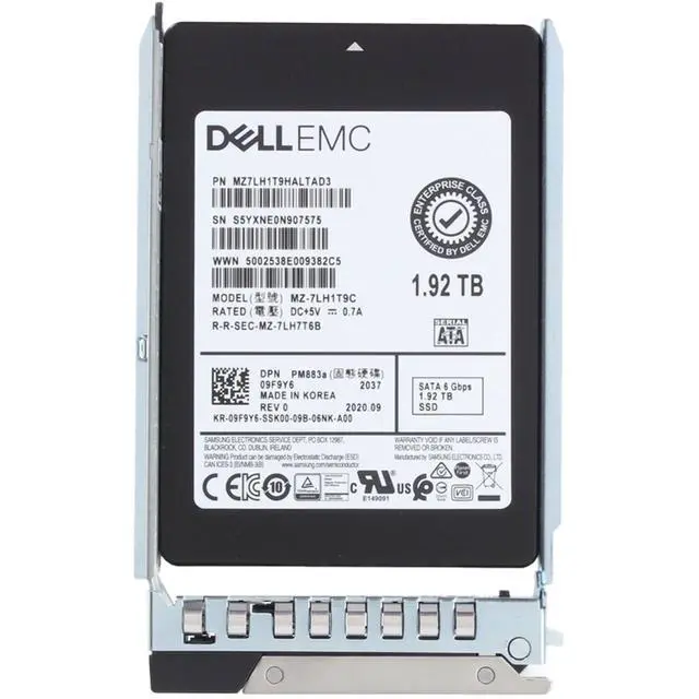 Alt view image 5 of 5 - 9F9Y6-CP1 Dell 1.92TB 6Gbps SATA RI TLC 2.5 SSD PM883a CPO