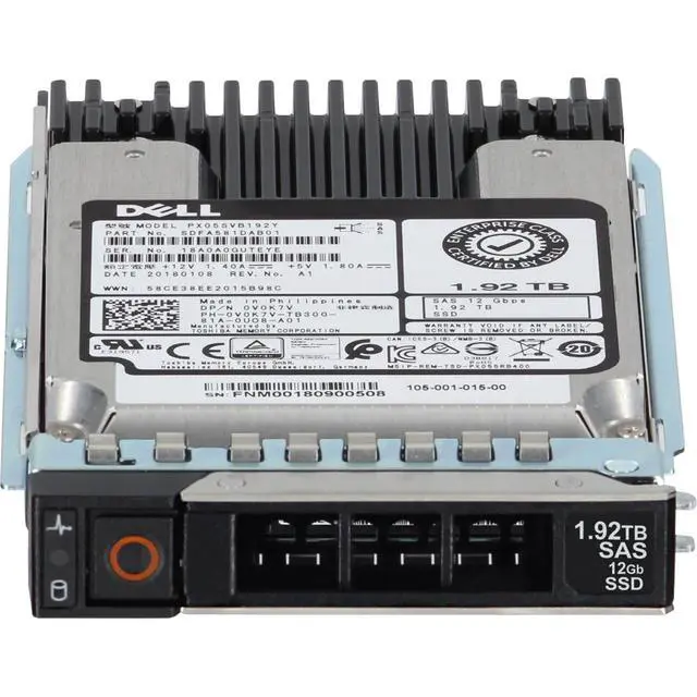 Alt view image 2 of 5 - (NOT FOR HOME PC!) V0K7V Dell 1.92TB 12Gbps SAS MU MLC 2.5 SSD PX05SVB192Y CPO -R