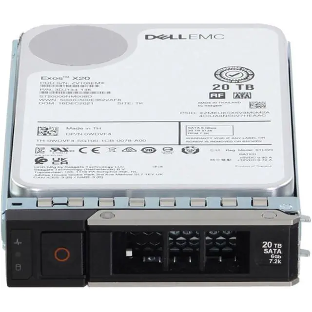 Alt view image 2 of 5 - WDVF4-CDN Dell 20TB 7.2K 512e 6Gbps SATA 3.5 HDD Exos X20