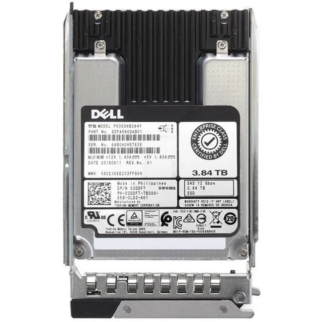 Alt view image 5 of 7 - (NOT FOR HOME PC!) 3DDFT Dell 3.84TB 12Gbps SAS MU MLC 2.5 SSD PX05SVB384Y CPO -R